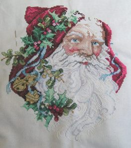 Portrait of Santa, in progress