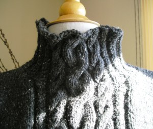 Karen's Sweater Collar Close-up