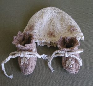 Hat and Booties for Grand-goddaughter