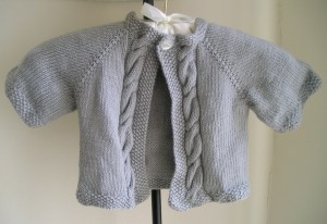 Cabled Raglan Sweater Finished