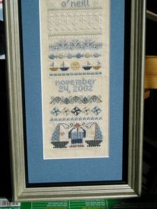 Patrick's Birth Sampler, Close-up of Bottom Third