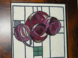 "Rose Motif Leaded Glass" by Heartland House