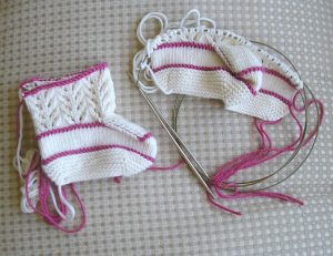 Booties with Lacy Top