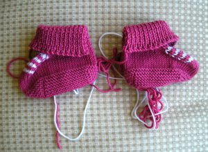 Booties with Striped Instep 002