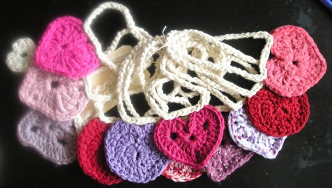 Crocheted Heart Garland