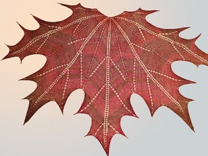 Maple Leaf Knit Shawl by Natalia @ Elfmoda