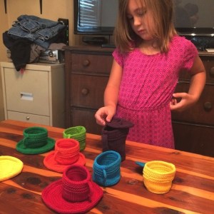 Ella Playing with Fiesta Tea Set